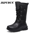 Зимние мужские ботинки, теплые плюшевые мужские армейские ботинки, уличная Мужская обувь для кемпинга, водонепроницаемые мужские рыбацкие ботинки, модные мужские военные ботинки