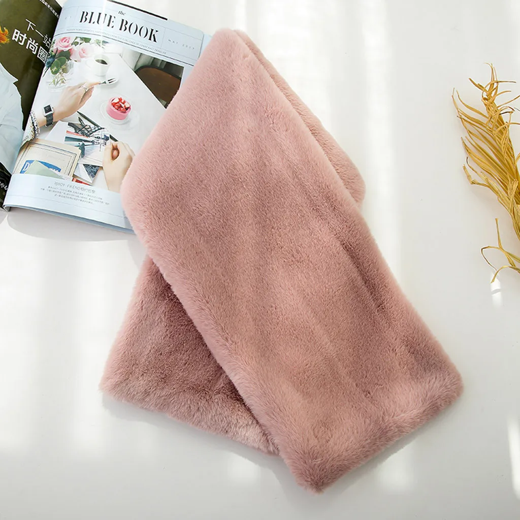 Plush Scarf Women's Warm And Comfortable Winter Foulard Femme Fur Collar Women Bufandas Invierno Mujer |