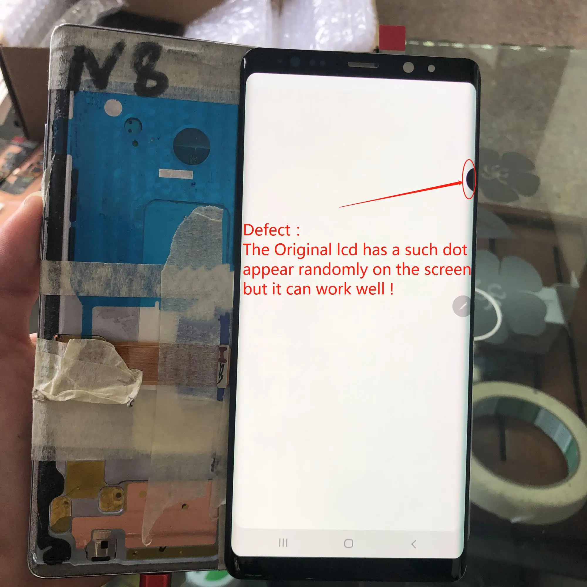 Оригинальный Amoled для Samsung Galaxy Note8 Note 8 N9500 N950FD зеркальный дефектный ЖК дисплей