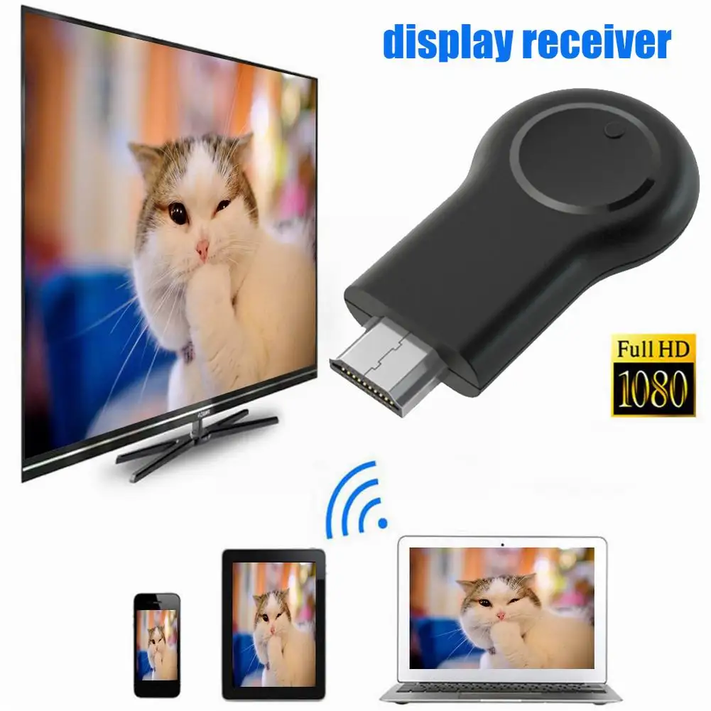 Wi Fi адаптер HD 1080P с поддержкой HDMI для смартфонов ноутбуков и ТВ