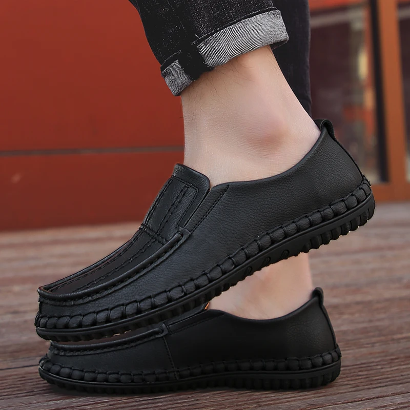 Новинка 2020 мужская повседневная обувь из натуральной кожи большие размеры 38-48
