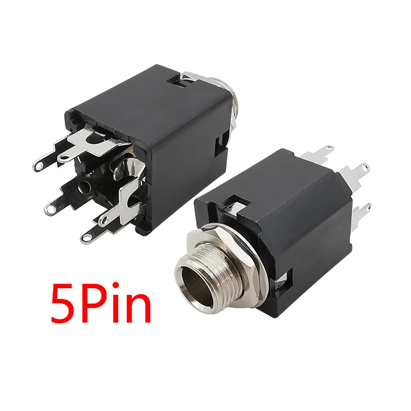 Аудио разъемы PJ-612A 3Pin/5Pin черные/синие