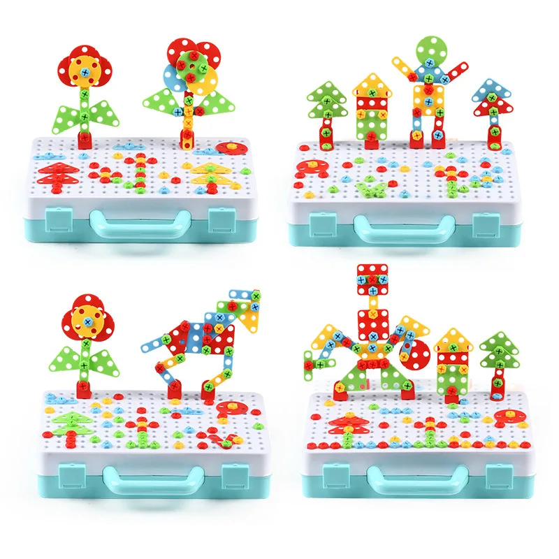 Детский игрушечный инструмент для ролевых игр игрушки пазлы с винтовыми гайками