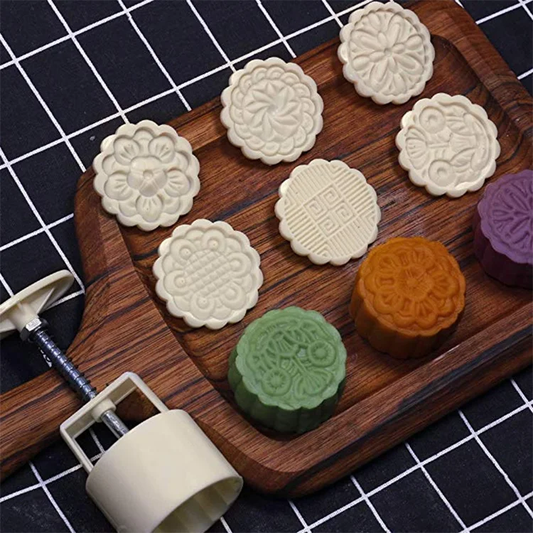 Лучшая Праздничная форма для выпечки Луна с 6 штампами печенья цветочный дизайн