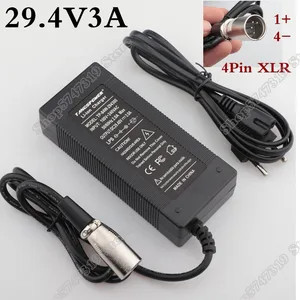 7s3a 29 4v charger for 24v 25 2v 25 9v 29 4v lithium battery pack 29 4v e bike charger4 pin in line connector xlr free global shipping