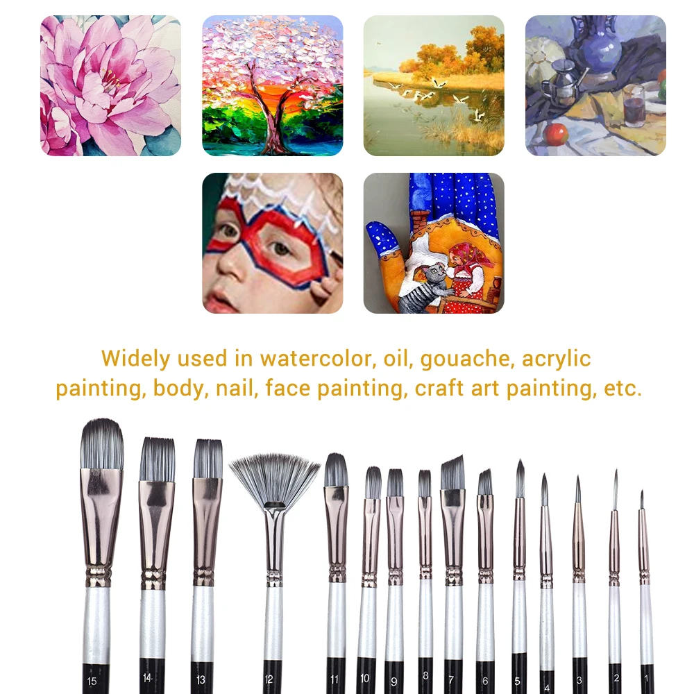 15 шт. чехол для профессионального рисования с деревянной ручкой | Канцтовары