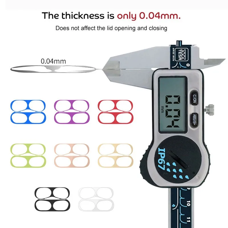 Пылезащитный чехол для Airpods pro 2 3 ультратонкий металлический пылезащитный