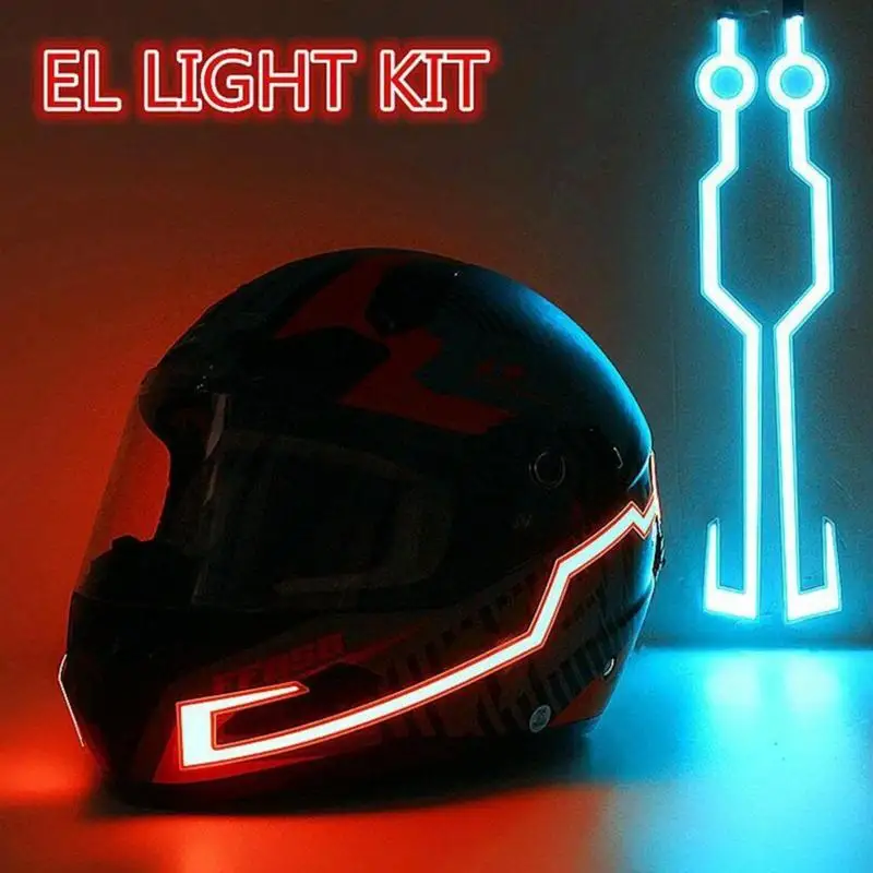 Мотоциклетный шлем EL холодный свет мод комплект DIY Tron шлемы режим ночного времени