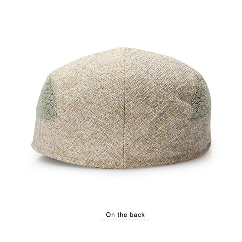 Spring Summer Linen Breathable Men Peaked Cap Casual Beret Cap For Men Outdoor Lvy Gatsby Hat Men's Cap Newsboy Hat NZ183