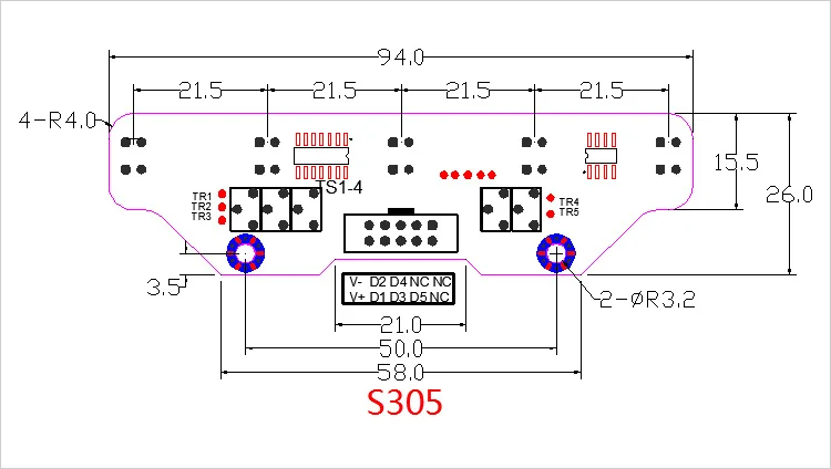 Интеллектуальный автомобильный 5-полосный Цифровой Серый/линейный датчик
