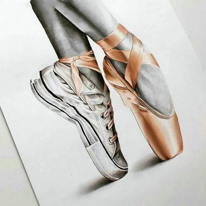 5 алмазная живопись мозаика балетки картина Стразы Вышивка крестиком домашний