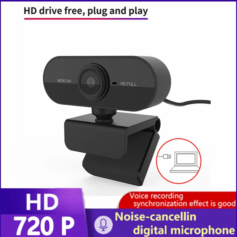 

HD 720P Autofocus Computer Camera USB Free Drive PC WEBCAM With Microphone Cameras For Live Broadcast Video
