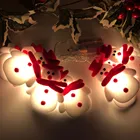 Рождественская сказочная гирлянда со снеговиком, светодиодная гирлянда с шариками, водонепроницаемая Гирлянда для рождественской елки, украшение для дома и помещений на батарейках
