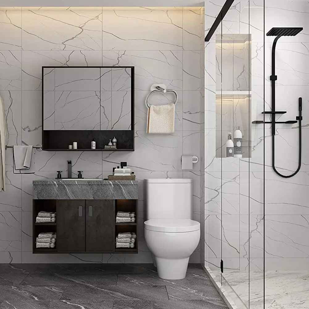 Ванная комната простой Нержавеющая сталь настенный Полотенца стеллаж для