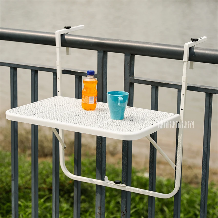 

HIR1371 Small Mini European Modern Simple Garden Balcony Railing Metal Carbon Steel Wall Mounted Folding Hanging Learning Table