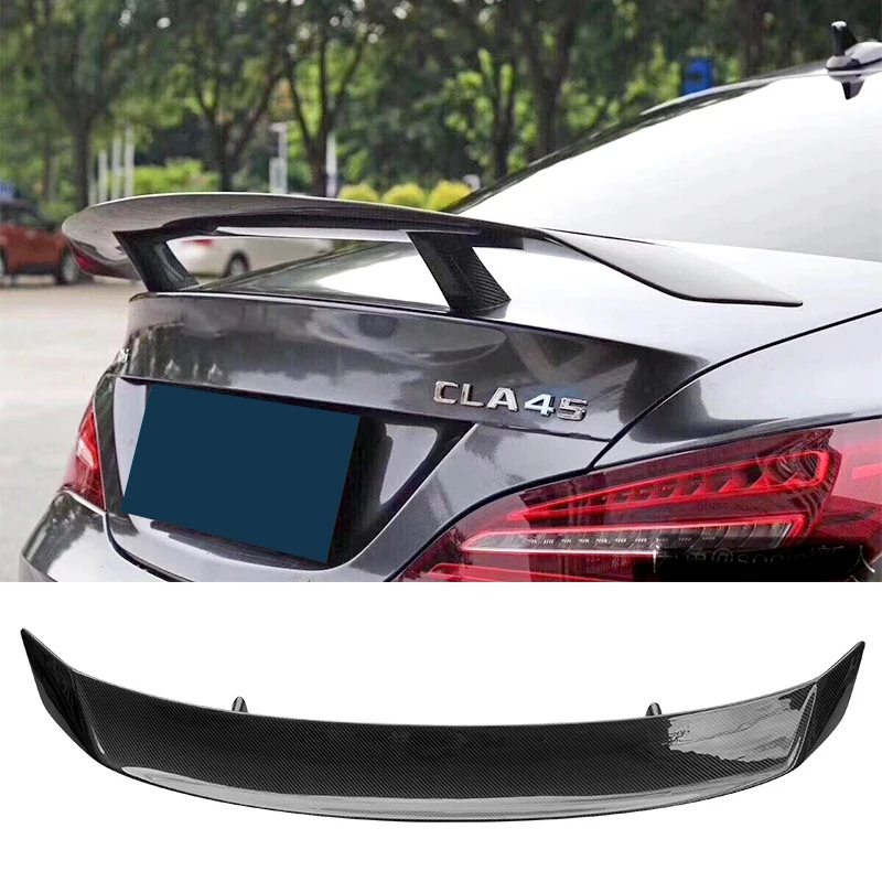 

Универсальный Спойлер для багажника из углеродного волокна для Benz CLA45 класса W117 Тип PL Автомобильный задний спойлер для крыла багажника Аксе...
