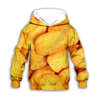 potato chips 3d printed hoodies family suit tshirt zipper pullover kids suit sweatshirt tracksuitpant shorts