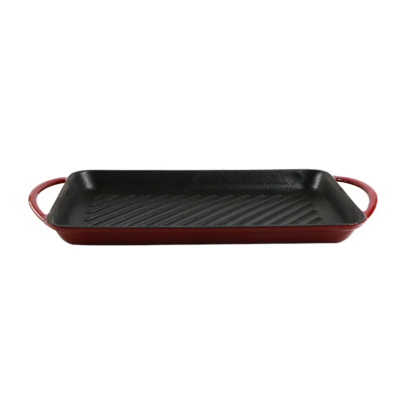 

Rectangle Cast Iron Frying Pan Traditional Forge Healthy Kitchen Gas Cooker Friendly Products Poele Cuisine Home Decor EC50PD