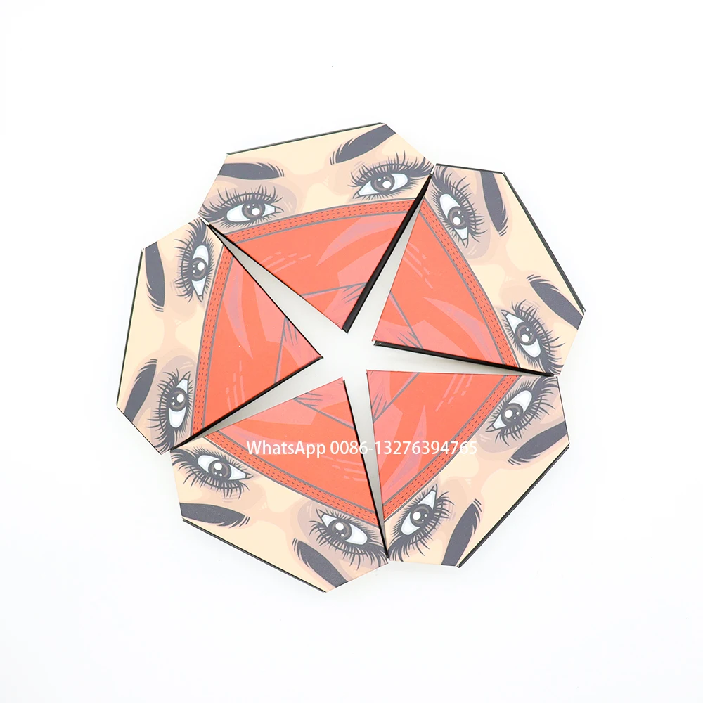 

Red Mask Diamond Eyelash Packaging Box With Tray Mink Eyelashes Makeup 5D Mink Lashes Thick Cross Fluffy Cruelty Free Eye Lashes