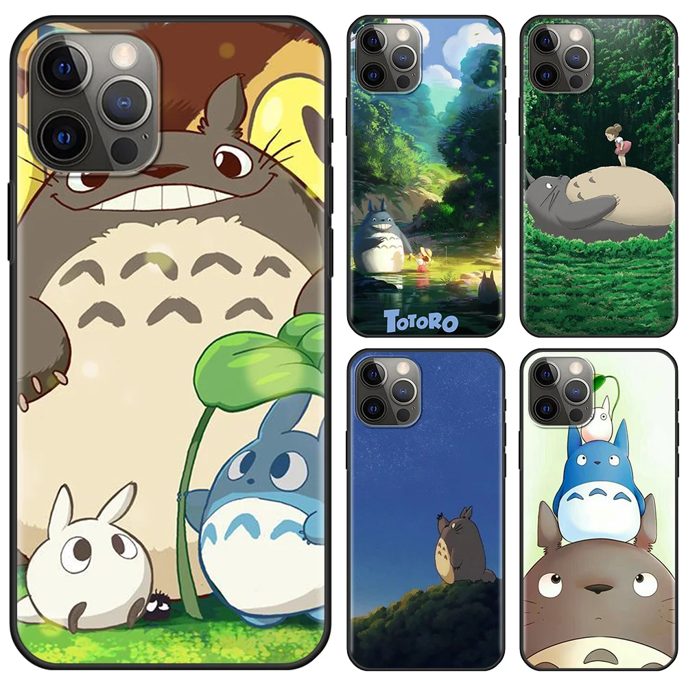 

Phone Case For iPhone 11 13 12 Pro Max XS XR X for Apple 8 7 6s 6 Plus 5 5S SE Soft Fundas Silicone Coque Totoro And Chinchilla