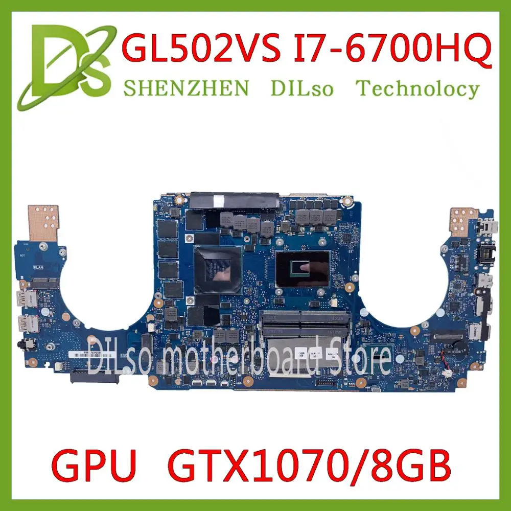 KEFU GL502VS для ASUS GL502 GL502VY GL502VT GL502VM ноутбук MotherboardGTX1070 8G с I7 6700HQ ЦП тест работа