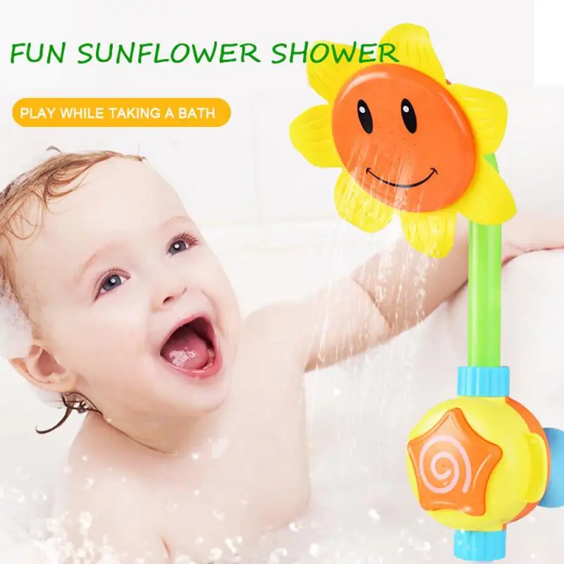 

Kids Shower Bath Toys Cute Bubble Sunflower For Bathroom Baby Faucet Bathing Water Spray Tool Dabbling Toy Juguetes Bebe/