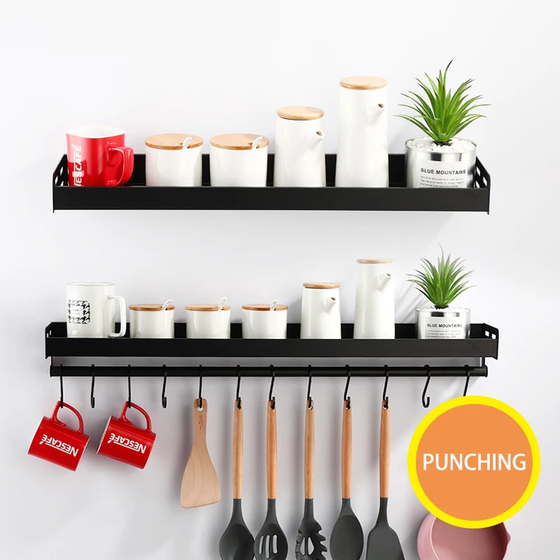 wall mount spice racks utensil spoon hanger hook kitchen gadgets accessories supplies kitchen organizer storage shelves free global shipping