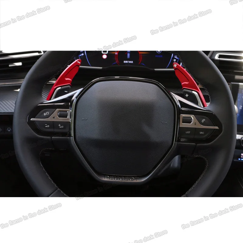 

Lsrtw2017 Car Steering Wheel Shifting Pedal Trims for Peugeot 3008 5008 508L Interior Accessories 2017 2018 2019 2020 Auto