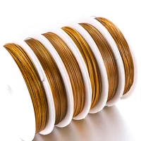 1rolllot 0 30 450 50 6mm gold resistant strong line stainless steel wire tiger tail beading wire for jewelry making supplies