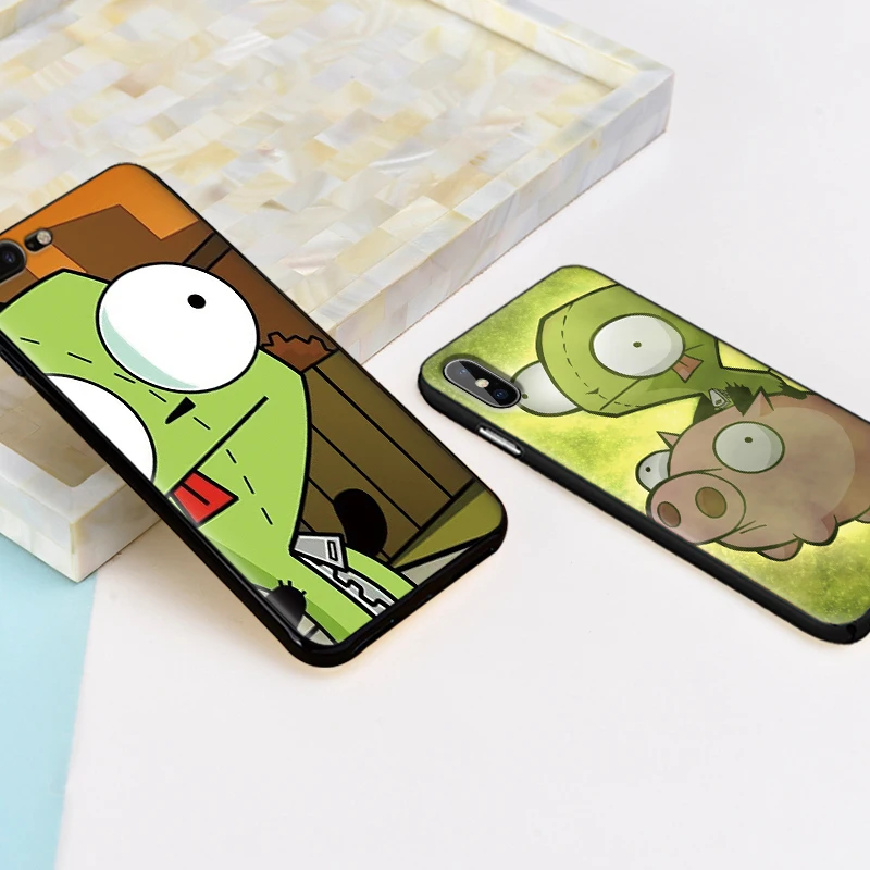 Invader Zim Case For iPhone 6 6S plus Luxury Black 5 5S SE 7 8 Plus X XS Max XR Cover | Мобильные телефоны и аксессуары