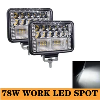 2pcs 12v 54w work light led bar led light bar 3030 led 18smd for truck tractor suv 4x4 car led headlights lighting spot work bar