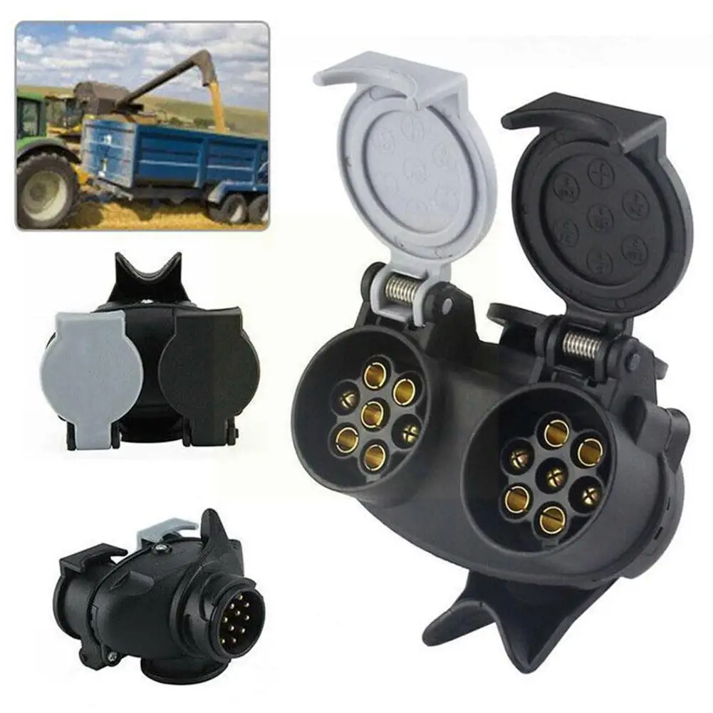 

Новинка, адаптер с штекером 13-7 контактов, 12 В, автомобильная стандартная водонепроницаемая розетка в европейском стиле для буксирного приц...