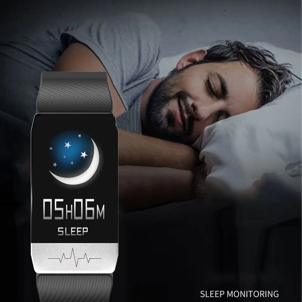 

T1S Smart Bracelet Tempurature Heart Rate Monitor Real-time Sleeping Detectors Fitness Sport Watches
