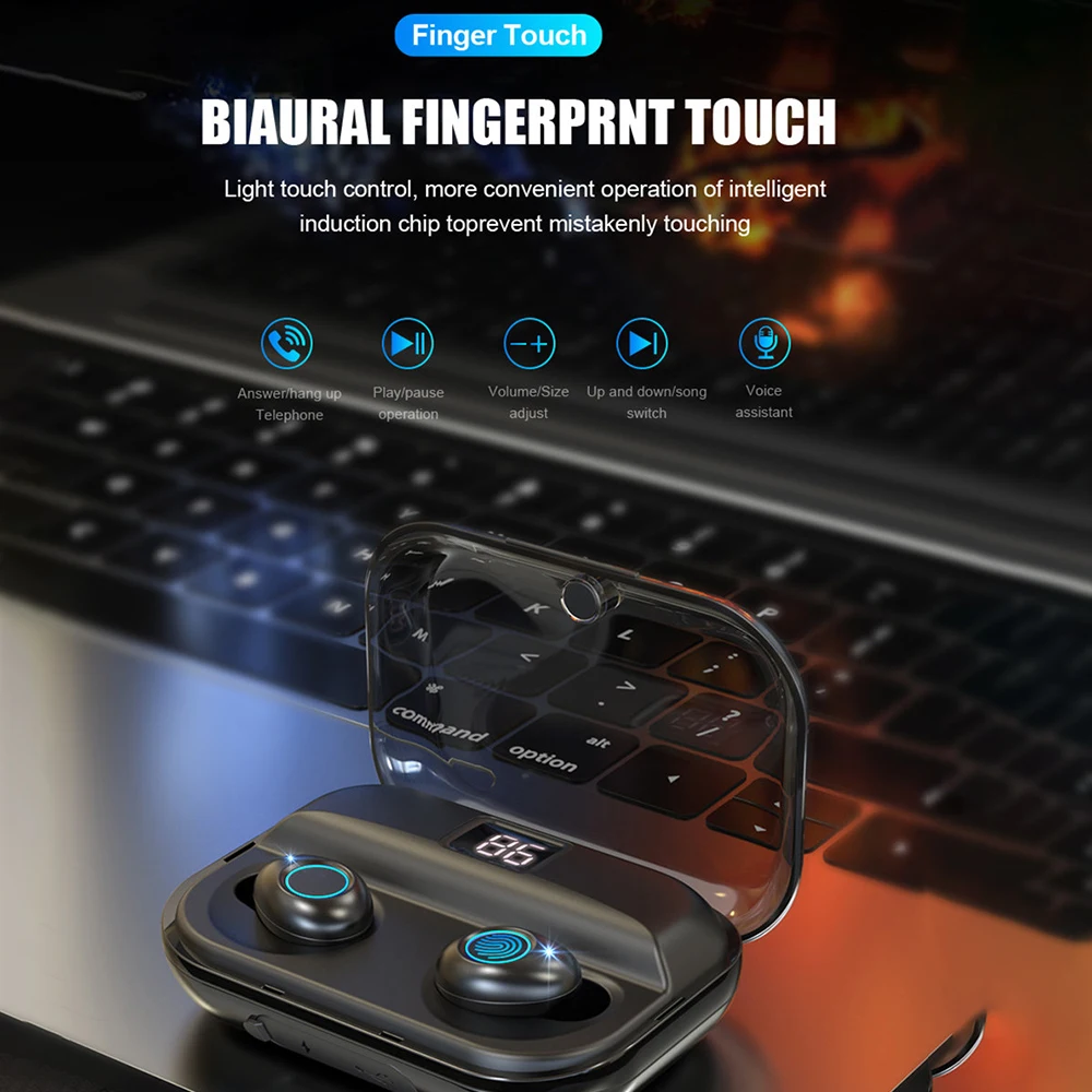 TWS Bluetooth V5.0 наушники TWS беспроводные 8D стерео наушники спортивные наушники 2500 мАч power Bank гарнитура для xiami iPhone samsung