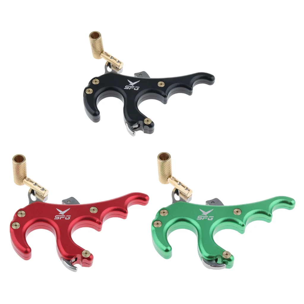 

Archery Release Aid Trigger 4 Finger Grip For Compound Bow Hunting