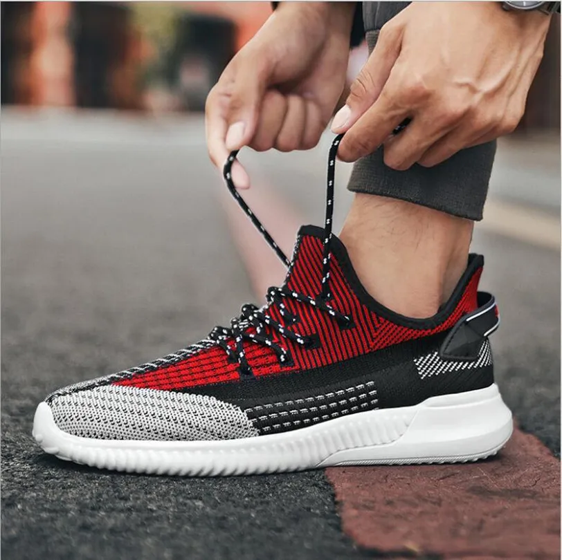 

2012 Men's new casual shoes sneakers light large size gray fly woven mesh summer fashion 46 size walking comfortable cheap shoes