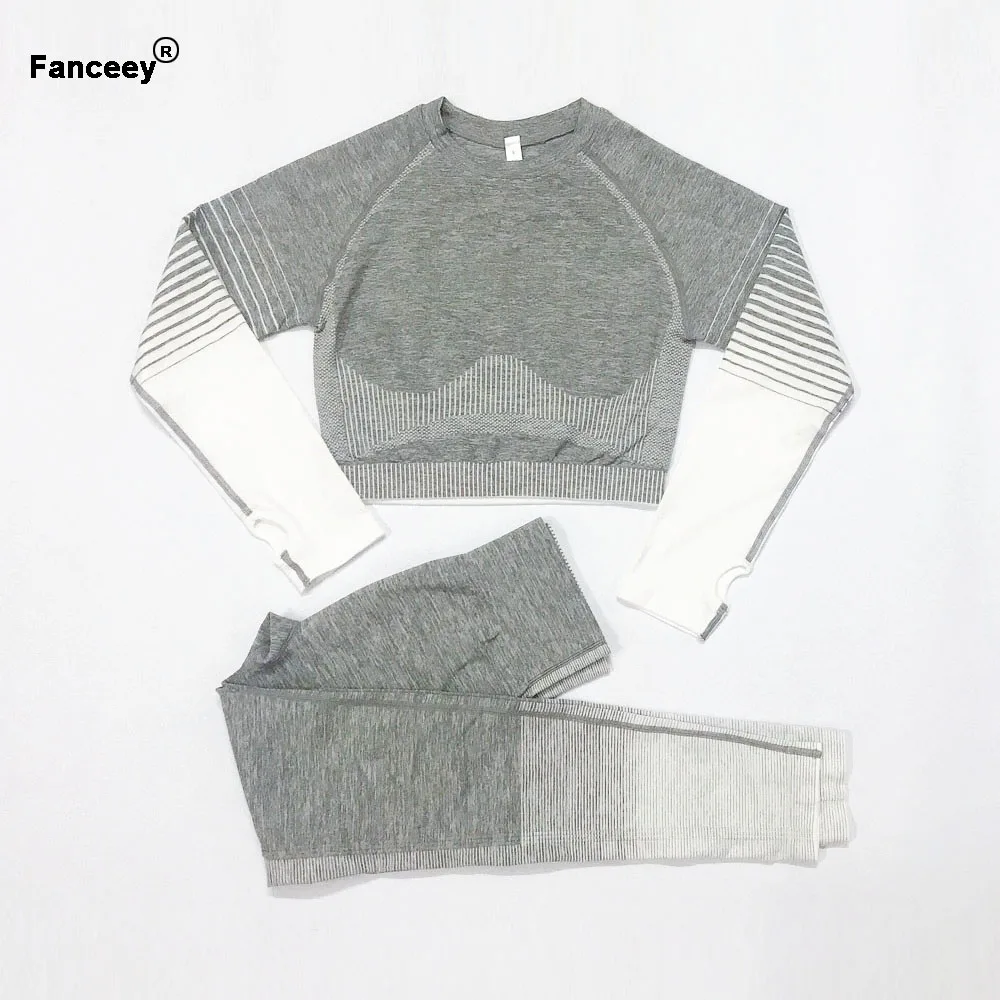 Женская спортивная одежда Fanceey с длинным рукавом для тренажерного зала женщин
