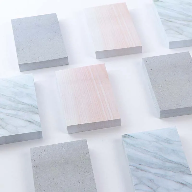 3 компл./лот мраморные Блокноты с рисунком камней клейкие блокноты блокнот для