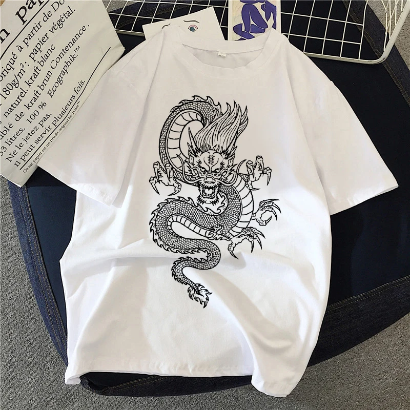 

Fashion Women White T Shirt Graphic Print Summer Short Shirt O Neck Tshirts Lady Girls Oversized Top Tee T-Shirts
