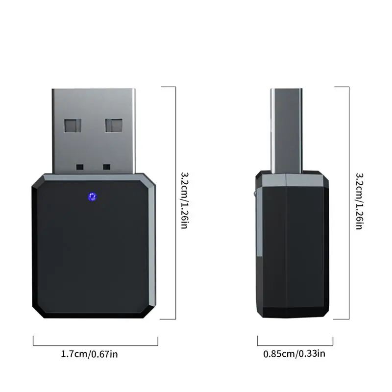 Bluetooth 5 1 аудио адаптер USB 3 мм беспроводной приемник Двойной выход со встроенным