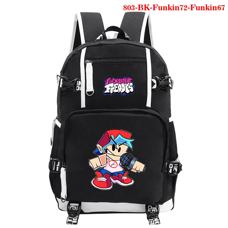 

New Friday Night Funkin Backpack Teenage Boys Girls Schoolbag Game Print Canvas Schoolbag Women Men Large Capacity Backpack 2021