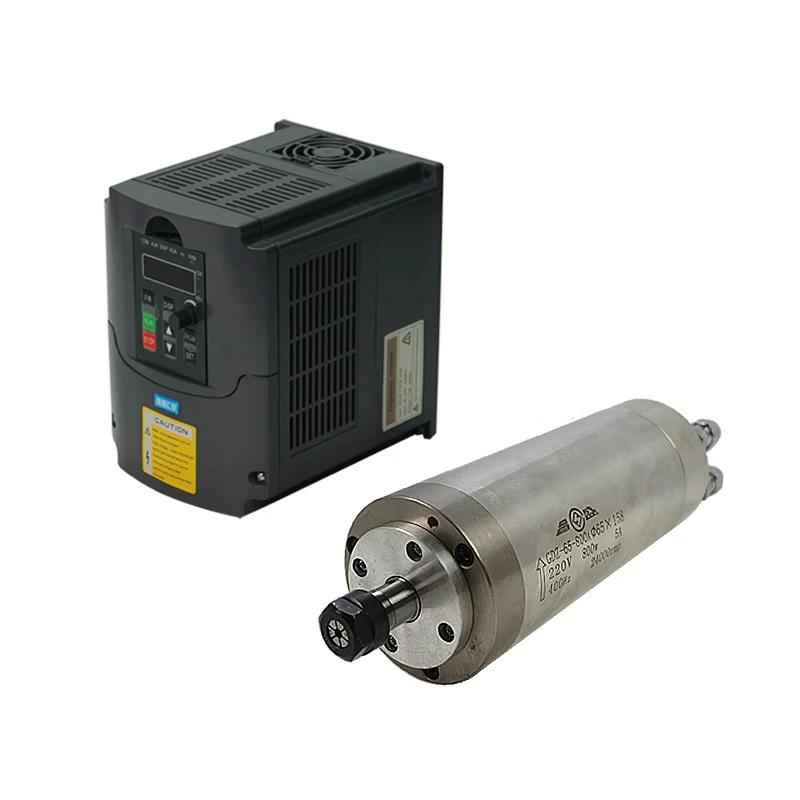 

800W 1.5KW 2.2KW CNC Spindle Motor Water Cooled 1500W 2200W VFD Frequency Inverter Drive for DIY CNC Router Milling Machine