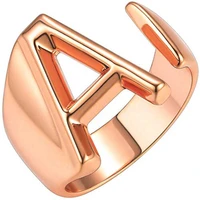 new design letter a z openable adjustment rings simple wild circle ring women wedding jewelry anniversary gift