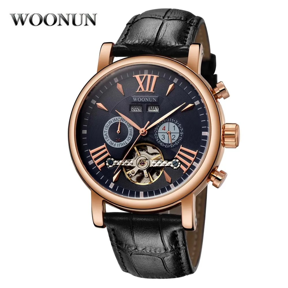 

2020 Top Brand Luxury Rose Gold Plated Automatic Watches Mens Multifunction Mechanical Watches Tourbillon Watches for Sale Clock