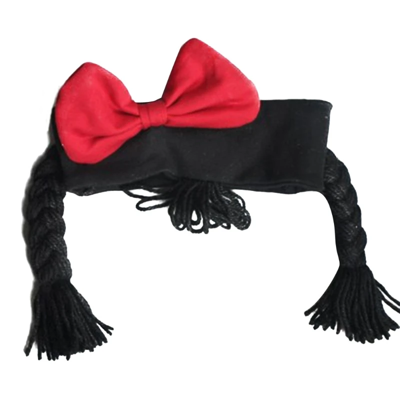 

L5YC Lovely Children Head Wraps Fake Hair Decoration Chic Sweat Hair Bands Novel Head Accessory Photo Props for Boys Girls