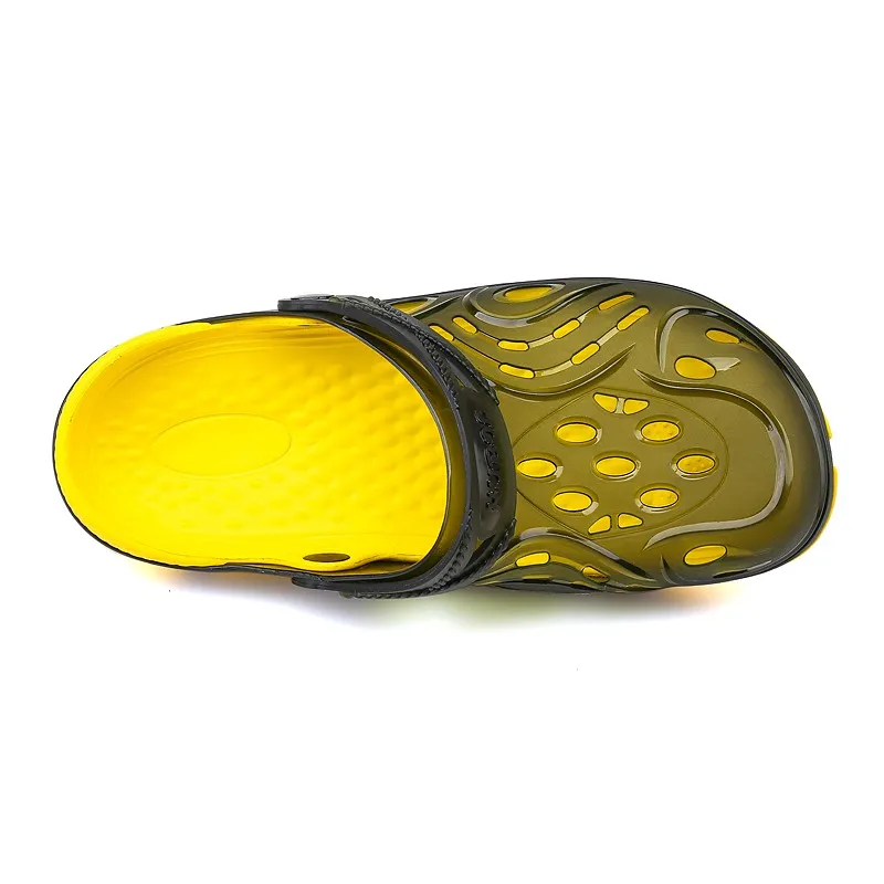 Мужские легкие шлепанцы для пляжа летние дышащие без застежки воды мюли большие