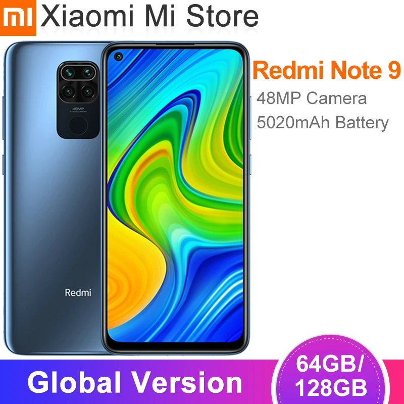 Глобальная версия Xiaomi Redmi Note 9 3 Гб оперативной памяти 64 ГБ/4 ГБ 128 Смартфон Helio G85 Octa