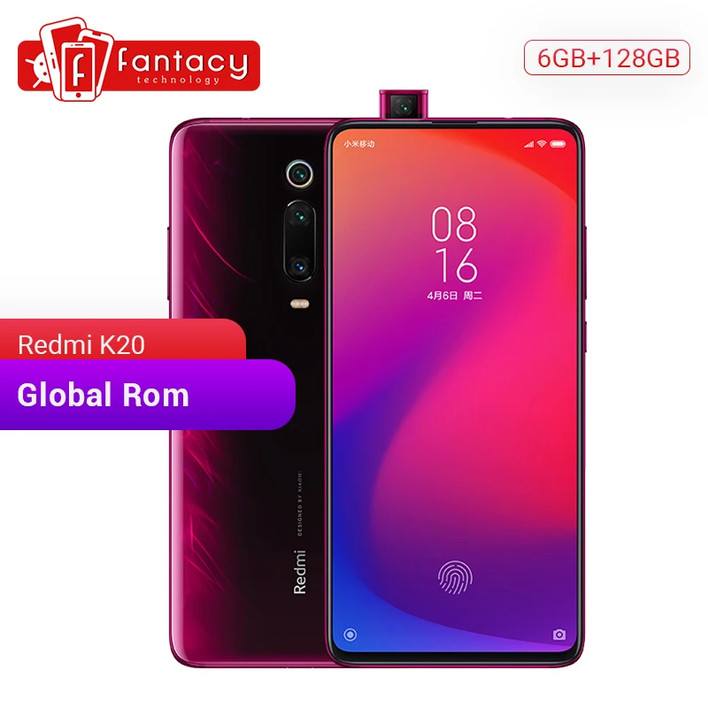 Xiaomi Redmi K20 с глобальной ПЗУ 6 ГБ 128 Восьмиядерный процессор Snapdragon 730 39 дюйма AMOLED