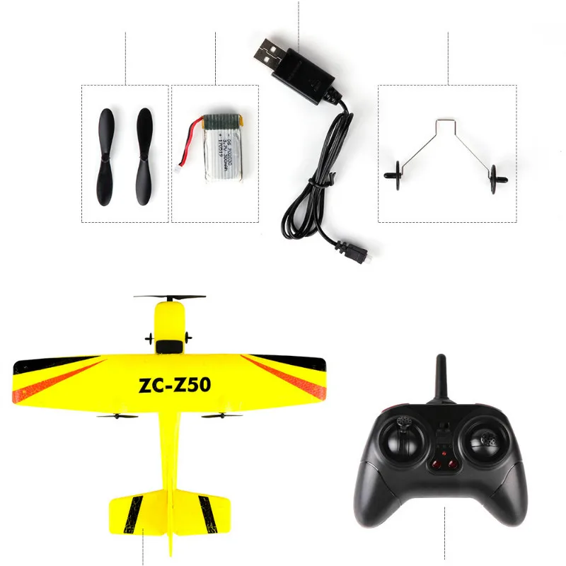 Z50 Cessna RC самолет 2 4G Gyro RTF 2CH EPP пенопластовый с дистанционным управлением 350 мм