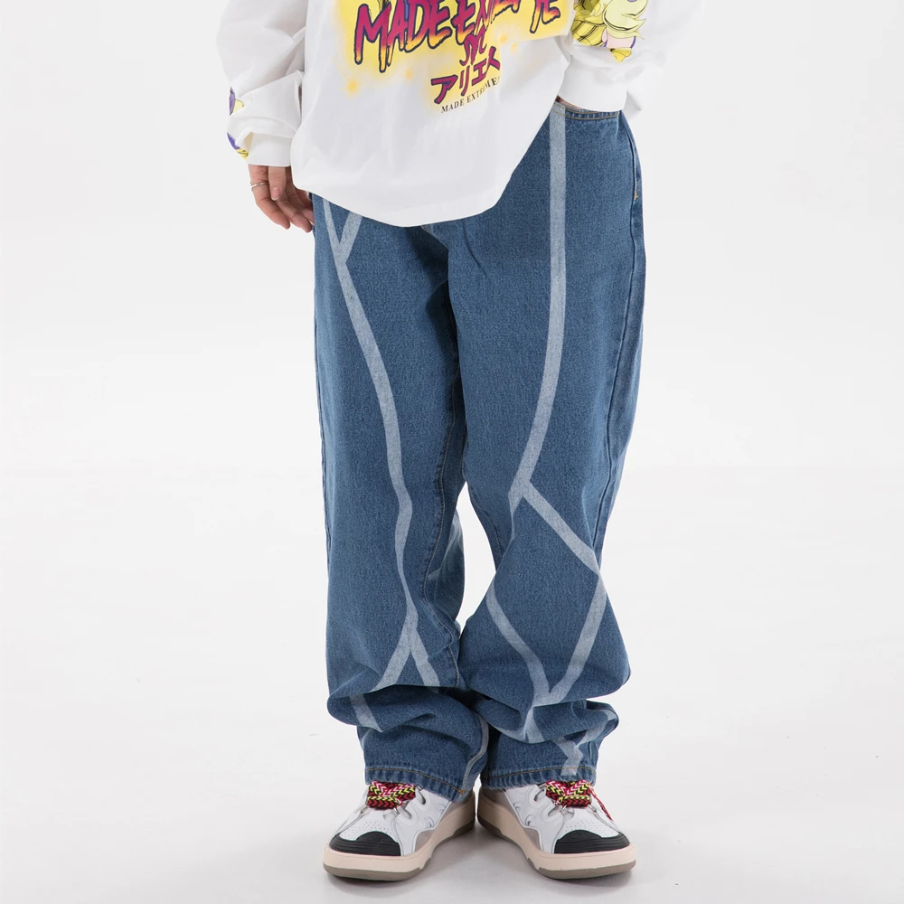 

Джинсы мужские, широкие, в стиле Харадзюку, мешковатые, прямые, в готическом стиле, для весны, 2021